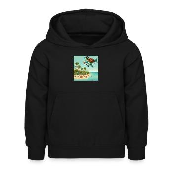 Pilote méchant - Sweat à capuche Enfant - noir - Devant - AI Model Kid Female (0cm)