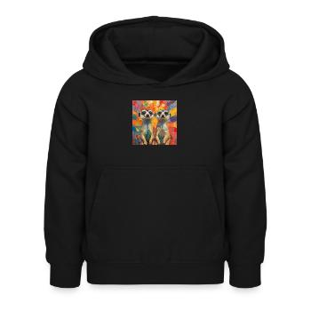 Erdmännchen - Kinder Hoodie - Schwarz - Vorne - AI Model Kid Female (0cm)