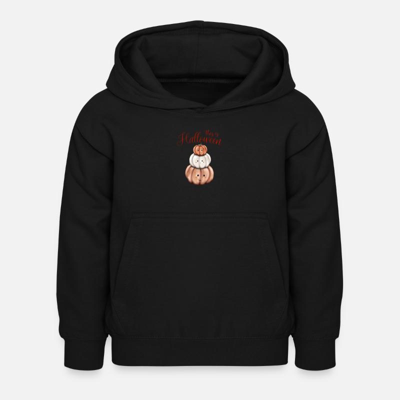 This is Halloween, 3 Fall Pumpkins - Kids Hoodie - black