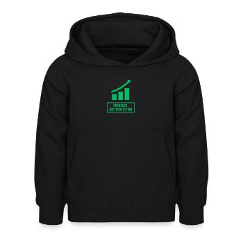 Progress Not Perfection - Kids Hoodie - black - Front - AI Model Kid Female (0cm)