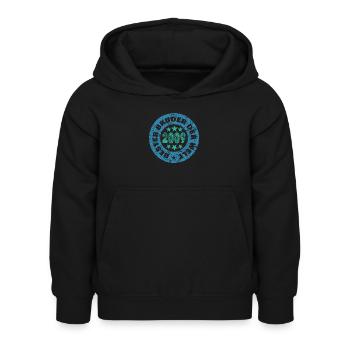 2009 - Kids Hoodie - black - Front - AI Model Kid Female (0cm)