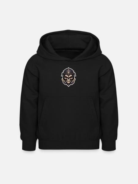Totenkopf Skull - Kinder Hoodie - Schwarz