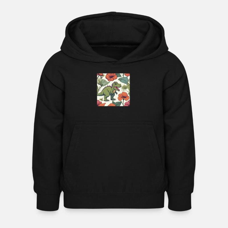 Dinosaur - Kinder Hoodie - Schwarz