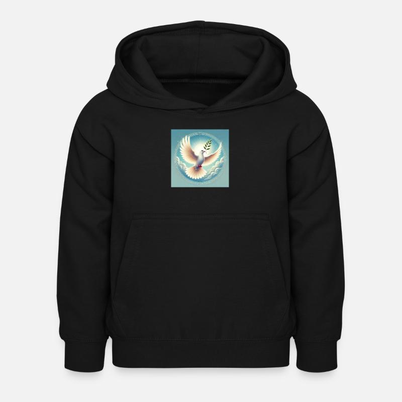 Paix - Sweat à capuche Enfant - noir