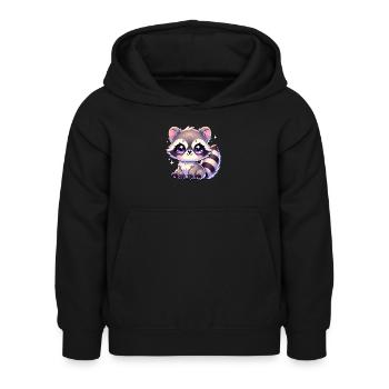 Super Cute Kawaii Baby Racoon - Kinder Hoodie - Schwarz - Vorne - AI Model Kid Female (0cm)