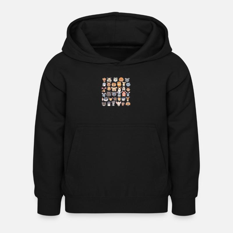 Animaux - Sweat à capuche Enfant - noir
