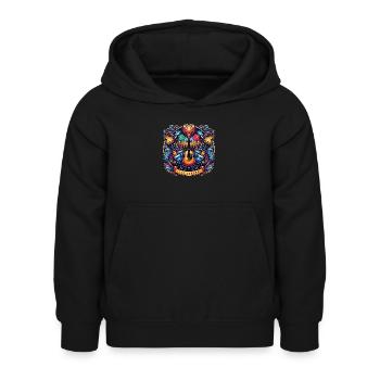 Live Concert Logo - Kinder Hoodie - Schwarz - Vorne - AI Model Kid Female (0cm)