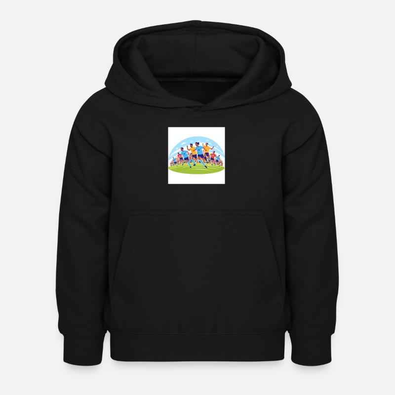 Fussball - Kinder Hoodie - Schwarz
