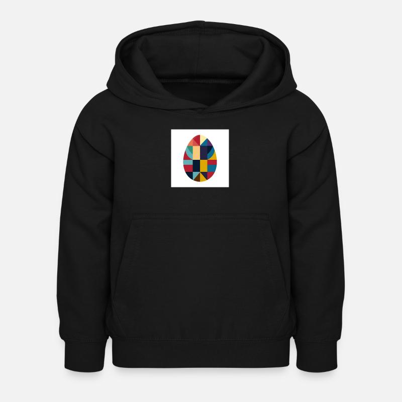 Osterei Design No.06 - Kinder Hoodie - Schwarz