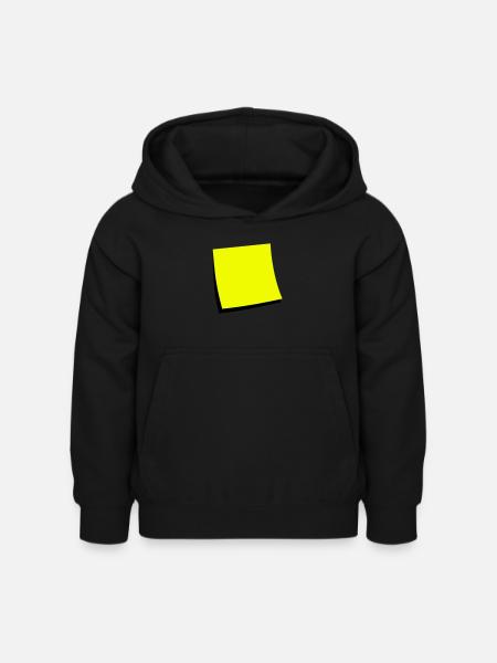 sticky note - add text - Kids Hoodie - black