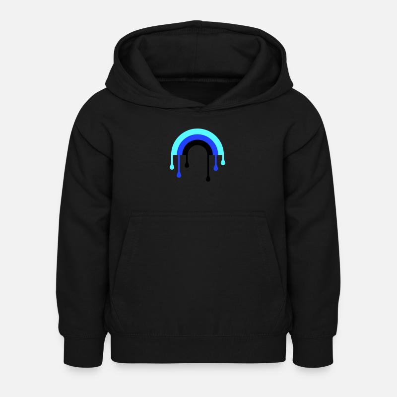 regenbogen_3f - Kids Hoodie - black