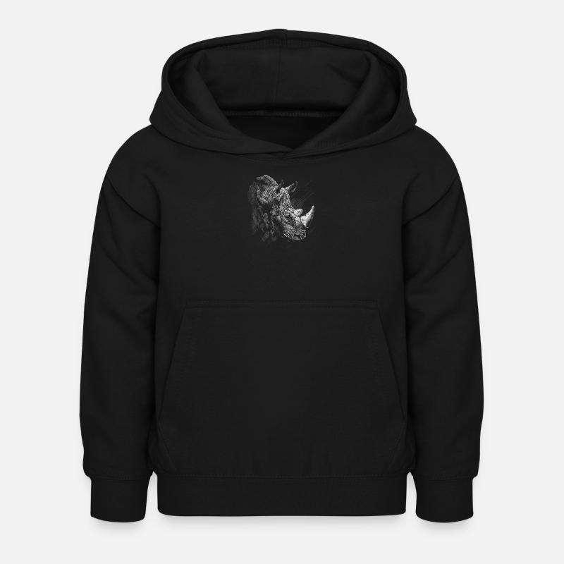 Rhino - Sweat à capuche Enfant - noir