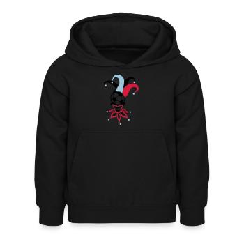 football joker ballon sport - Sweat à capuche Enfant - noir - Devant - AI Model Kid Female (0cm)