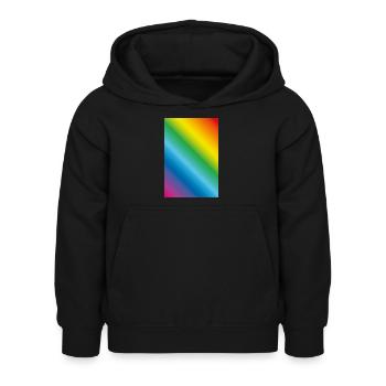 Flux arc-en-ciel - Sweat à capuche Enfant - noir - Devant - AI Model Kid Female (0cm)