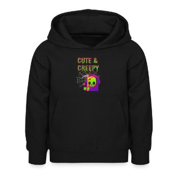 Drôle et mignon Halloween Design / Tshirt - Sweat à capuche Enfant - noir - Devant - AI Model Kid Female (0cm)