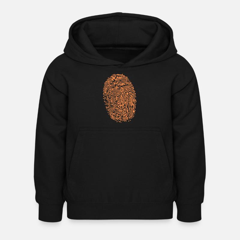 empreinte digitale - Sweat à capuche Enfant - noir