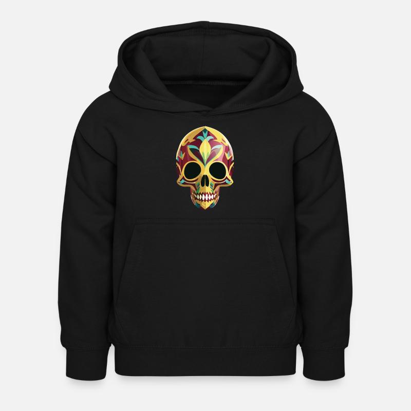 Calavera - Crâne coloré - Sweat à capuche Enfant - noir