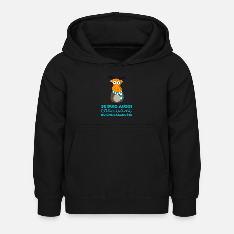 Ich bin so süß wie eine Erdnuss - Kinder Hoodie - Schwarz