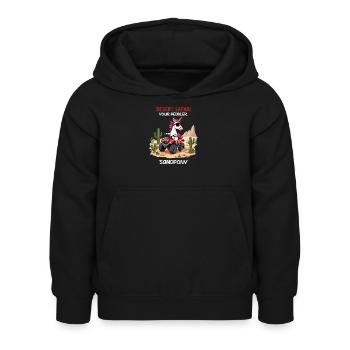 Desert Unicorn - Kids Hoodie - black - Front - AI Model Kid Female (0cm)