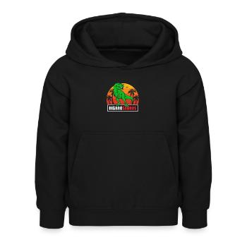 Big Bro Saurus - Kinder Hoodie - Schwarz - Vorne - AI Model Kid Female (0cm)