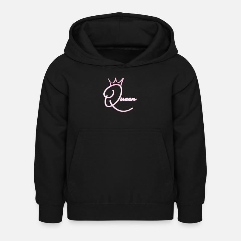 Queen-Logo mit Krone - Kinder Hoodie - Schwarz