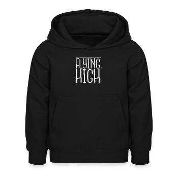 Flying Experiences Geek Soaring Flight Training - Kids Hoodie - black - Front - AI Model Kid Female (0cm)