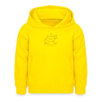 Halloween Running - Sweat à capuche Enfant - jaune - Devant - AI Model Kid Female (0cm)