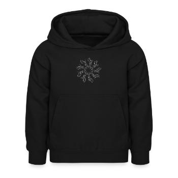Milla Nom Mandala - Sweat à capuche Enfant - noir - Devant - AI Model Kid Female (0cm)