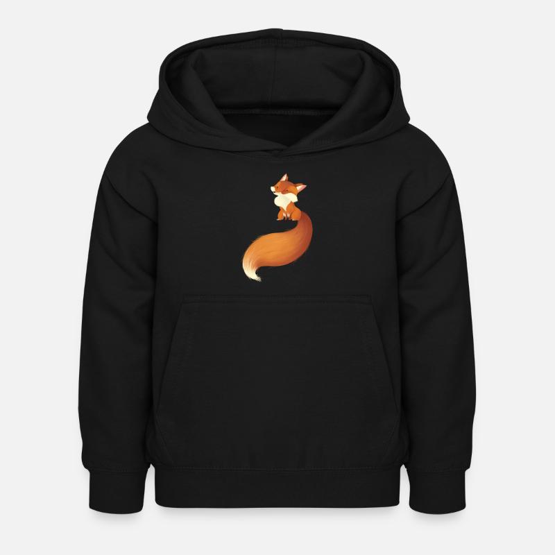 Fuchs - Kinder Hoodie - Schwarz