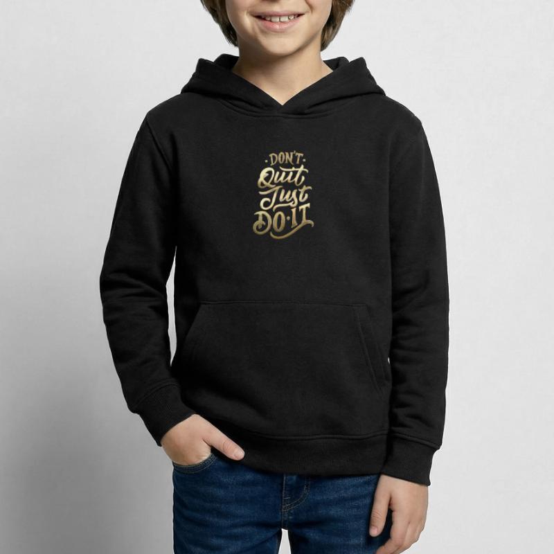 Don't Quit Gradient Script Kids Hoodie