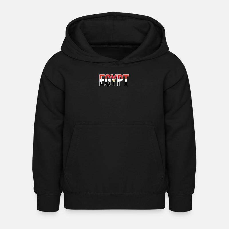 Drapeau de l’Égypte Typographie en gras - Sweat à capuche Enfant - noir