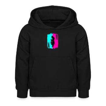 Samurai Silhouette Japan Krieger Schwarz Kunst - Kinder Hoodie - Schwarz - Vorne - AI Model Kid Female (0cm)