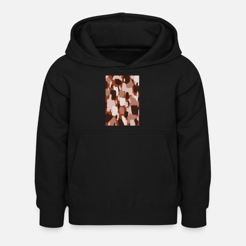 Thick Pastel Strokes Pattern - Kids Hoodie - black