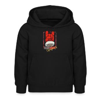 Noël Heavy Metal - Sweat à capuche Enfant - noir - Devant - AI Model Kid Female (0cm)