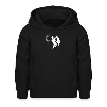 Sauna Aufguss Männchen Piktogramm - Kinder Hoodie - Schwarz - Vorne - AI Model Kid Female (0cm)