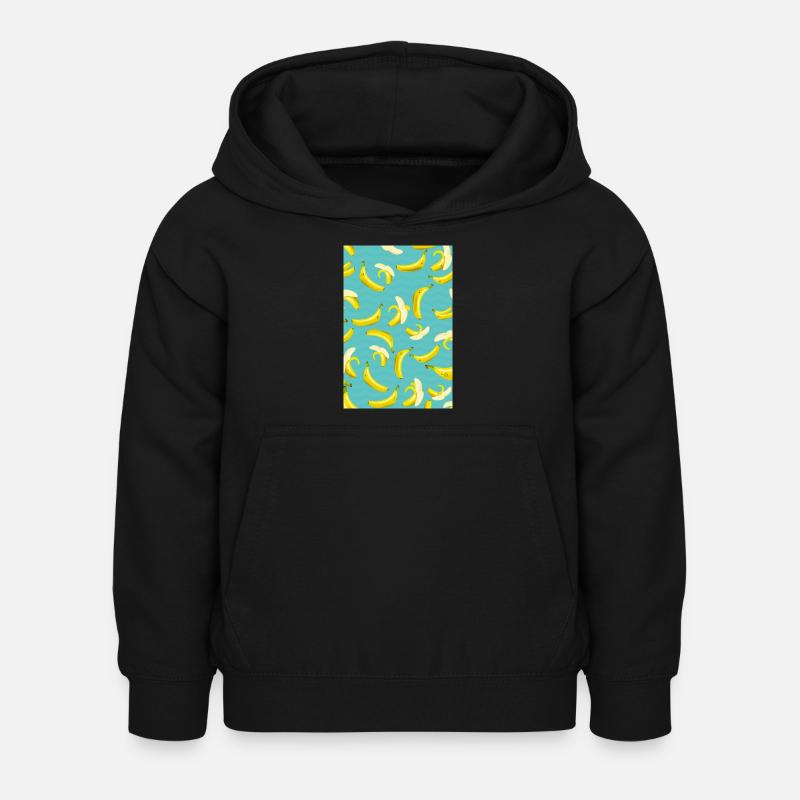 Banana pattern - Kids Hoodie - black
