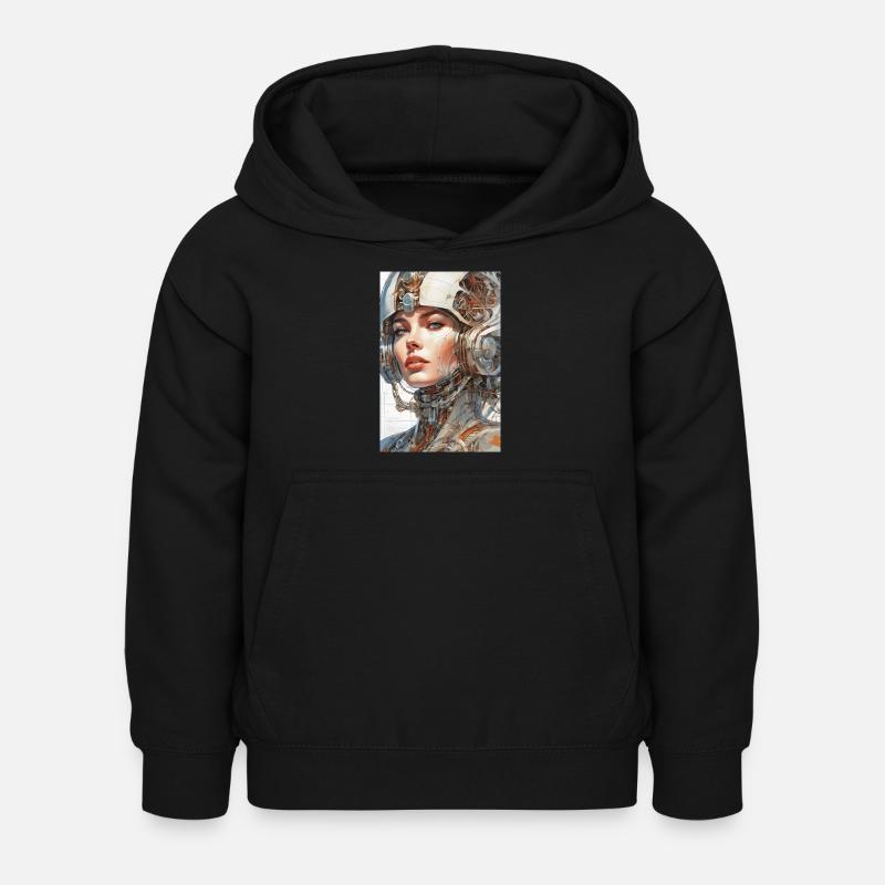 Rétro Futurisme - Sweat à capuche Enfant - noir