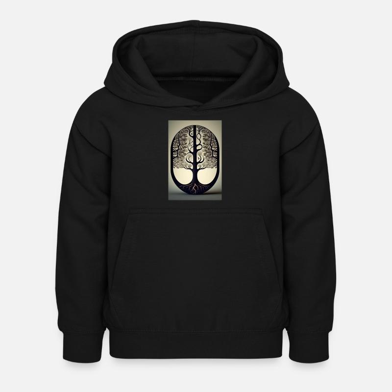 Vue sur la forêt - Sweat à capuche Enfant - noir