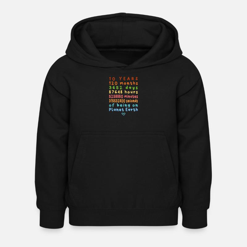 10 ans Anniversaire - Sweat à capuche Enfant - noir