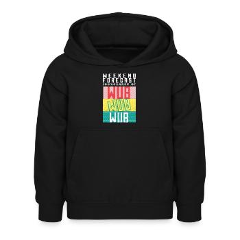 Prédiction du week-end : 100% de chances d’être Wub Wub - Sweat à capuche Enfant - noir - Devant - AI Model Kid Female (0cm)
