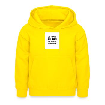 Nutzloses Meeting – Bürohumor - Kinder Hoodie - Gelb - Vorne - AI Model Kid Female (0cm)