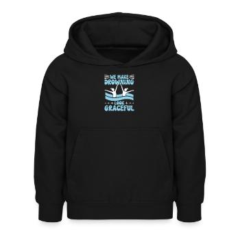 Synchronschwimmen Kunstschwimmen Wassersport - Kinder Hoodie - Schwarz - Vorne - AI Model Kid Female (0cm)