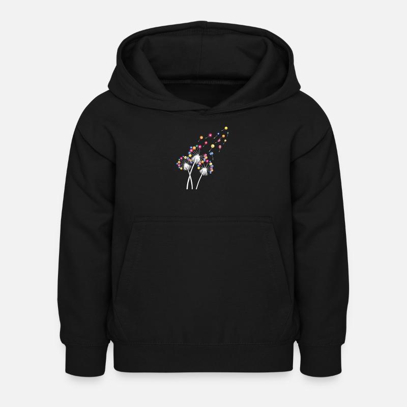 Löwenzahn-Billardkugel, lustiges Queue, Sportkunst - Kinder Hoodie - Schwarz