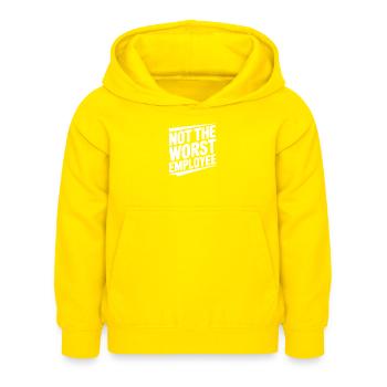 Pas le pire employé - Sweat à capuche Enfant - jaune - Devant - AI Model Kid Female (0cm)