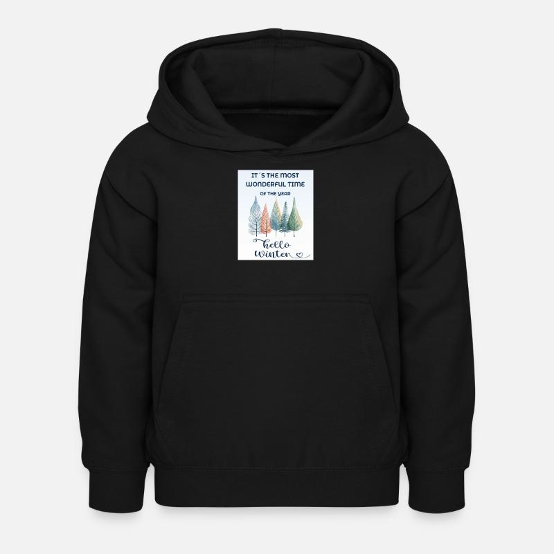 C’est la période la plus merveilleuse de l’année : l’hiver - Sweat à capuche Enfant - noir