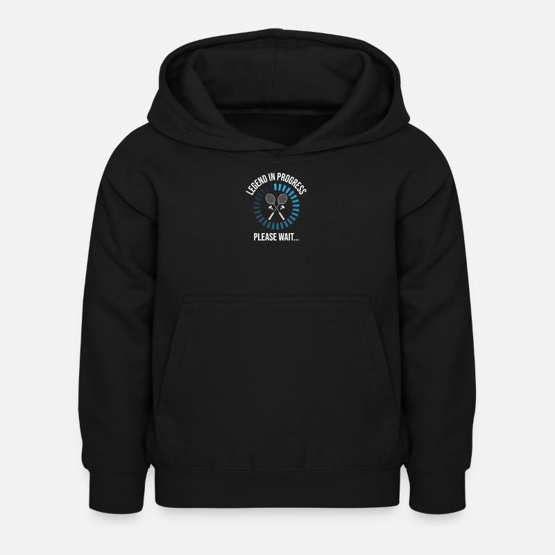 Badminton Legend Loading Bar Legend In Progress - Kids Hoodie - black