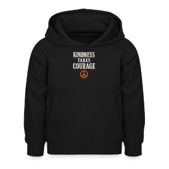 Sympathie anti-harcèlement, Lève-toi - Sweat à capuche Enfant - noir - Devant - AI Model Kid Female (0cm)
