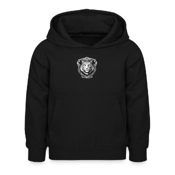 Ornate Tiger Crest - Kinder Hoodie - Schwarz - Vorne - AI Model Kid Female (0cm)