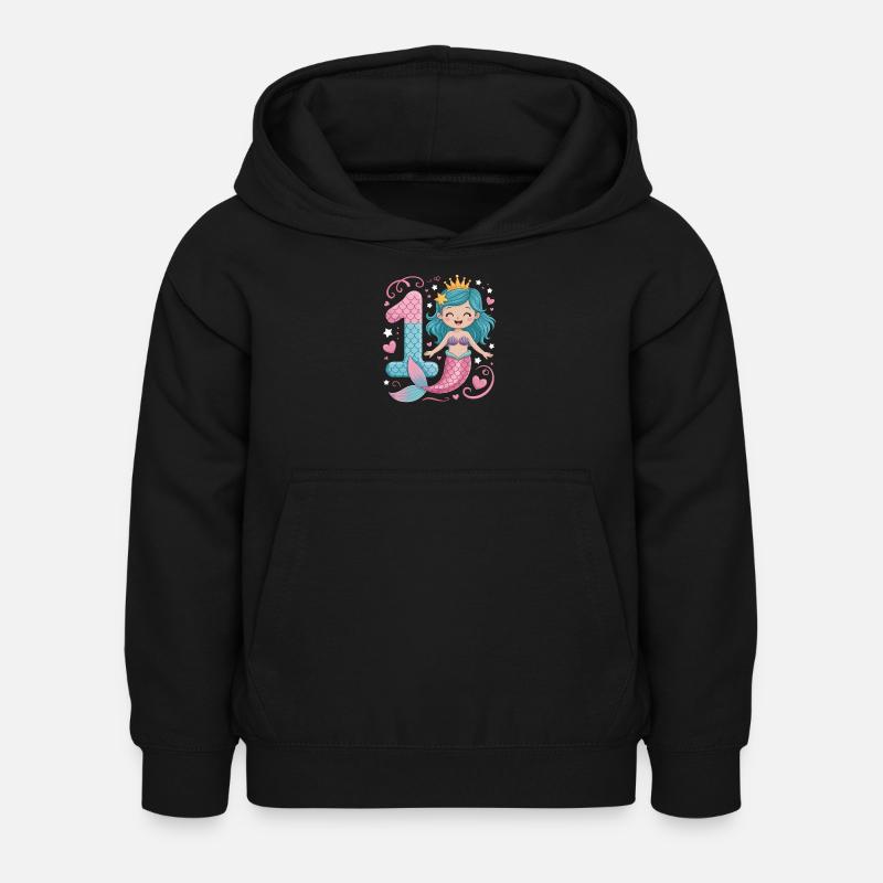 Sirène 1er anniversaire 1 année - Sweat à capuche Enfant - noir