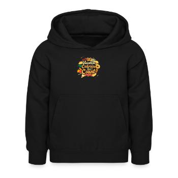 Les calories des vacances ne comptent pas le motif des voyages culinaires - Sweat à capuche Enfant - noir - Devant - AI Model Kid Female (0cm)